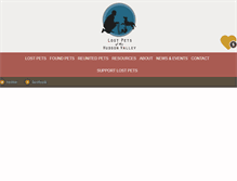 Tablet Screenshot of lostpetshv.org